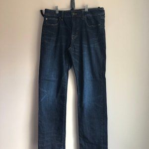 AE 32x34 Original Straight Dark Wash Jeans